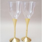 šampano taurė, plastikinė taurė vestuvėms, vienkartinės taurės