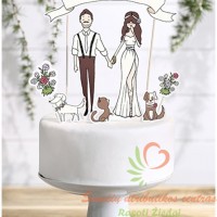 Torto smeigtukas popierinis vestuviniam tortui dekoruoti.