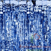 Folinių juostelių užuolaida lietutis mėlynos spalvos