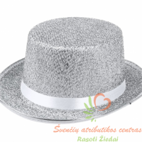 Sidabrinė skrybėlė Cilindras