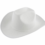 Kaubojiška balta skrybėlė