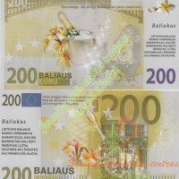 200 Baliaus EURŲ, šventiniai pinigai